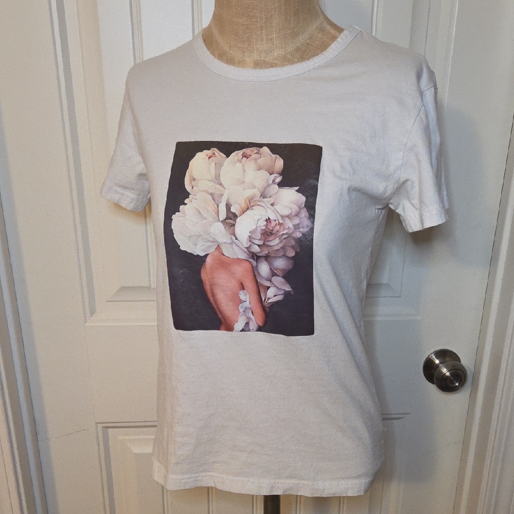 Floral Graphic White T-Shirt
